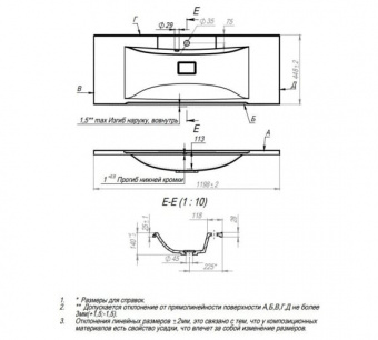 Раковина Elen 1200