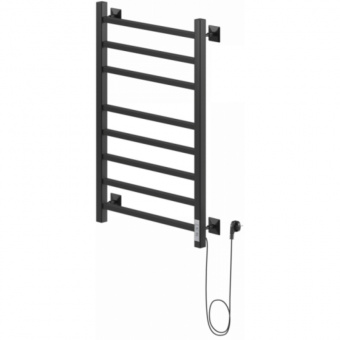 Полотенцесушитель NIKA STEP II (У) 80/50 элект.(RAL9005) черн.мат.