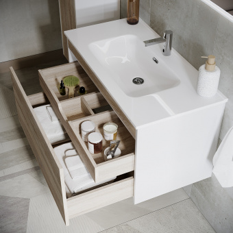 Тумба Smart Sancos 80см дуб бардолино бел. SM80E