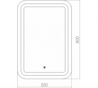 Зеркало Мальта-Р 550*800 датчик присутствия(led-00002743)