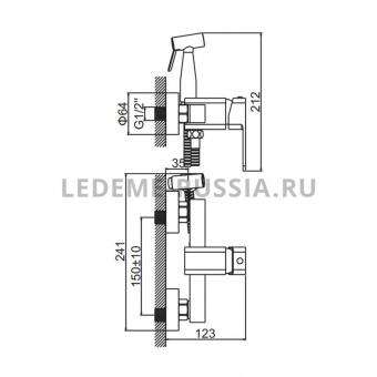 Смеситель с гигиенич.душем L 5233