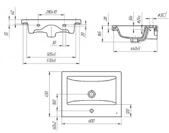 Раковина Como 60