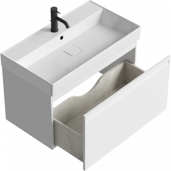 Тумба Pure 80 T8/WM подв.бел.матовый (рак.Вилис 810)