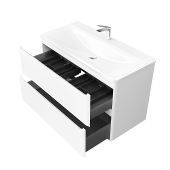 Тумба Вельто/Welto 100 подв.2ящ.бел.