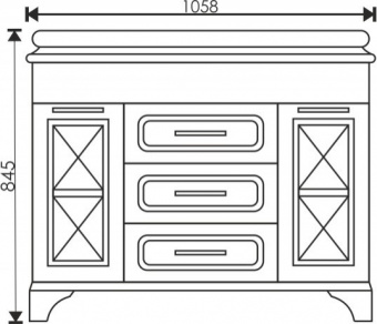 Тумба Duglas 105 белая