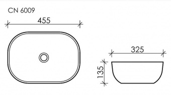 Раковина наклад.Element (455*325*135) арт.CN6009