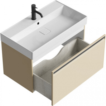 Тумба Pure 80 T8/KS подв.капучино светлый (рак.Вилис 810)