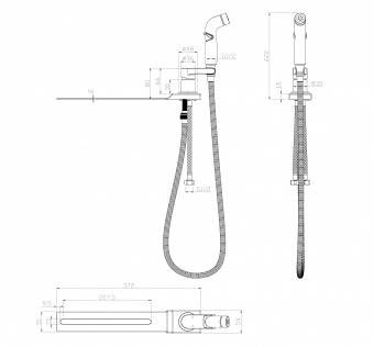 Смеситель с гигиенич.душем на унитаз LM 7170CW Solo