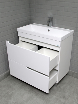 Тумба Веста 80 напольн.бел.2ящ.