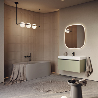 Тумба Pure 80 T8/SH подв.шалфей зелён.(рак.Вилис 810)