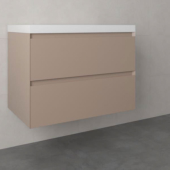 Тумба МАНХЭТТЕН 80см подв.2ящ.Латте