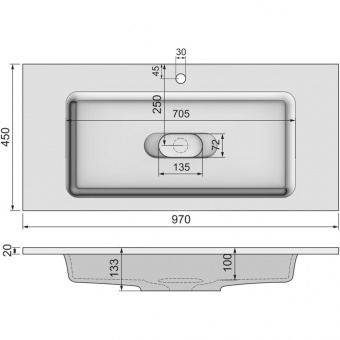 Раковина Modul 100