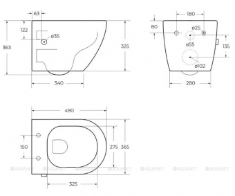 Унитаз подв.с биде BelBagno Uno BB3105CHR-BS/SC