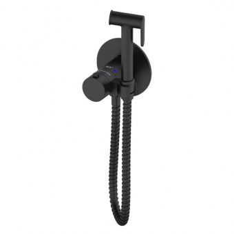 Смеситель с гиг.душ.с термост.K 15382B встраив.черный