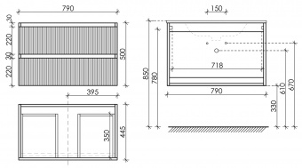 Тумба Snob T Sancos 80см цвет Doha Soft SNT80SM
