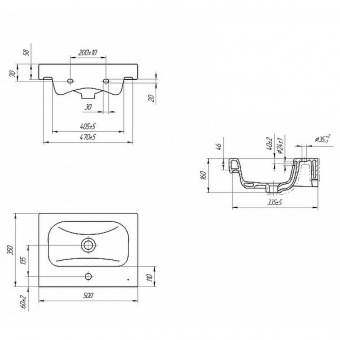 Раковина Moduo Slim 50 
