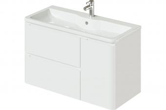 Тумба Roberto 100 подв.бел.глян.2ящ.1дв.Итана+рак.Adelina 100