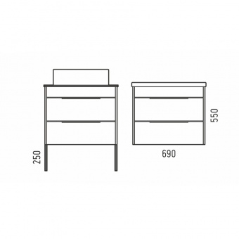 Тумба Форест 70 Z2 подв.