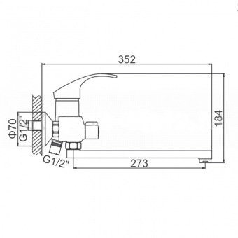 Смеситель д/ванны L 2221 