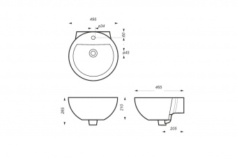Раковина Art 50 Sanita Luxe