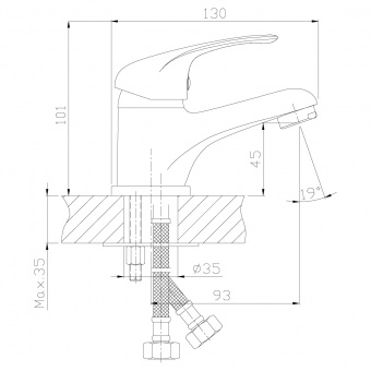 Смеситель д/умывальника А 35-11