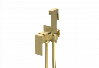 Смеситель с гигиенич.душем S98.52.03 встраив.сатин зол.