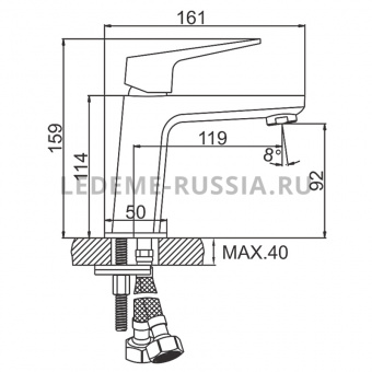 Смеситель д/умывальника L1081