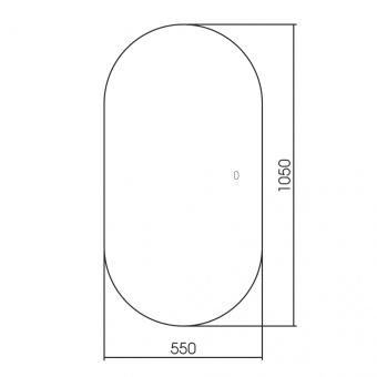 Зеркало ABBER Kontur AG6302S 55*105 холод.посв.