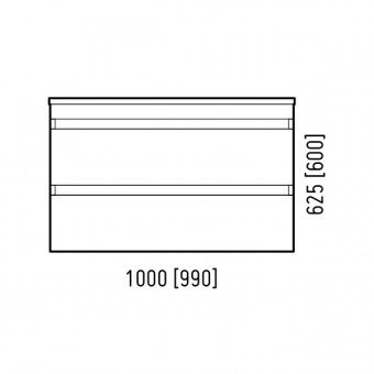 Тумба Алабама 100 Z2 подв. белая