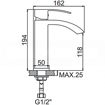 Смеситель д/умывальника L 1055-15