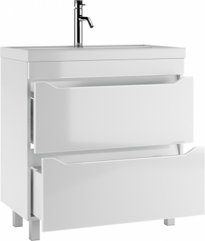Тумба Ева 80 напольн.бел.2ящ.п/ум.Unit