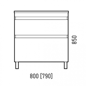 Тумба Алабама 80 Z2 подв.графит