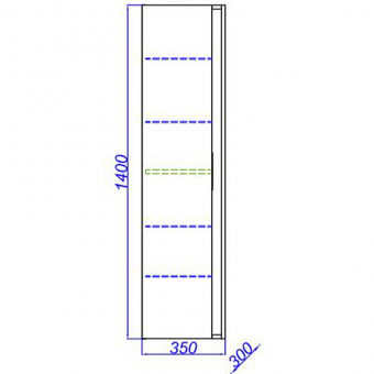 Пенал Accent П35/W подв.белый
