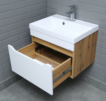 Тумба Ева 60 подв.1ящ.дуб вотан п/умыв.Bazis