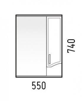 Зеркало-шкаф Креста 55*