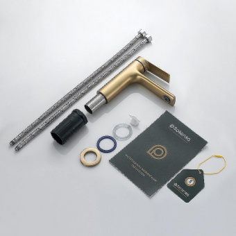 Смеситель д/умывальника S50.10.03 сатин зол.