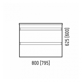Тумба Алабама 80 Z2 подв. белая