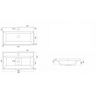 Раковина Космо 80