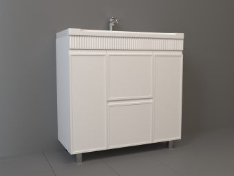 Тумба "Интегра 1" напольн.90см 2дв. 2ящ.кит-кат/класс