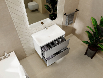 Тумба Вельто/Welto 60 2ящ.светло-серая