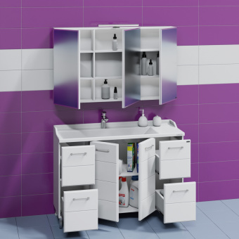 Тумба Омега 120 см 4 ящ.(п/ум.Сириус 120)