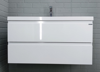 Тумба Graffo 100 подв.2ящ.бел.гл.