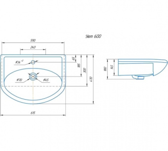 Раковина Уют 60