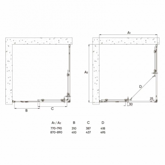 Душевой уголок Veconi 90*90 RV-11(RV11-90-01-C5) 6мм