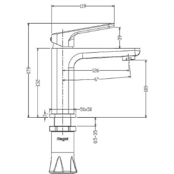 Смеситель д/умывальника R51.10.03 сатин золот.