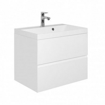 Тумба МАНХЭТТЕН 80см подв.2ящ.(белый матовый)