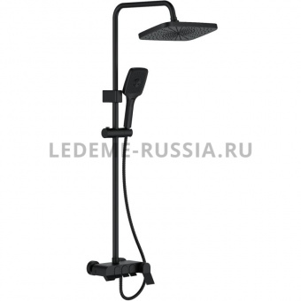 Смеситель с тропич.душем L2425-B черный