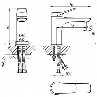 Смеситель д/умывальника LM 11306С